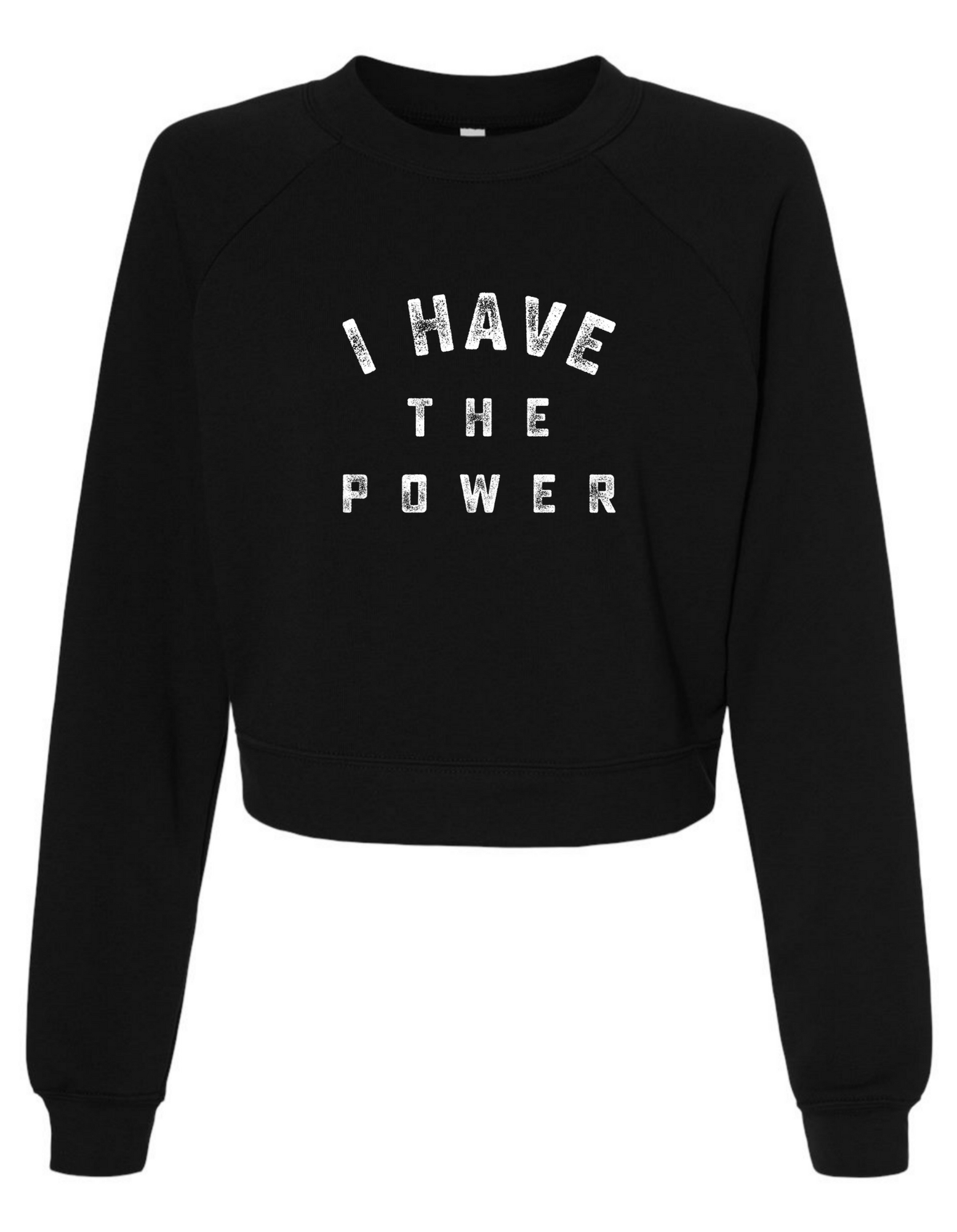 "I Have The Power" Women's Crop Long Sleve